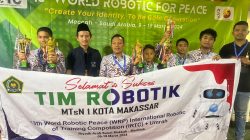 Anak Polisi Polda Sulbar, Siswa MTsN 1 kota Makassar Raih Sejumlah Juara World Robotik of Peace di Saudi Arabia